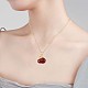 Red Dyed Natural White Jade & Cubic Zirconia Bunny Pendant Necklace(JN1072A)-4