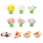 40Pcs 10 Styles Resin Flower & Cart Set Display Decorations, Micro Landscape Dollhouse Accessories, Pretending Prop Decorations, Mixed Color, 18~44x17~28.5x14~22mm, 4pcs/style
(DJEW-CJ0001-23)