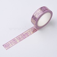DIY Scrapbook Decorative Paper Tapes, Adhesive Tapes, Plum, 15mm(DIY-F014-C30)