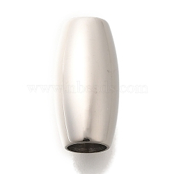 304 Stainless Steel European Beads, Large Hole Beads, Barrel, Stainless Steel Color, 17.5x8.5mm, Hole: 5mm(STAS-G350-01A-P)