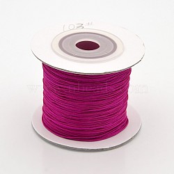 Nylon Thread, Fuchsia, 0.4mm, about 109.36 yards(100m)/roll(NWIR-G010-03)