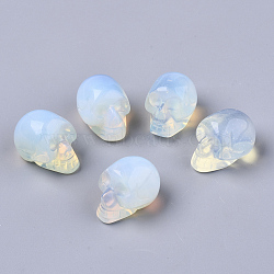 Halloween Opalite Beads, No Hole/Undrilled, Skull, 18~20x16.5~18x24~25mm(G-R473-04H)