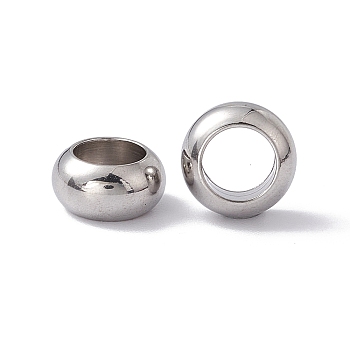 Stainless Steel Color, 10x5mm, Hole: 6mm