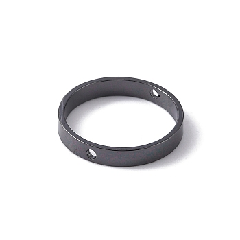 Brass Bead Frames, Rings, Gunmetal, 19x3mm, Hole: 1.2mm