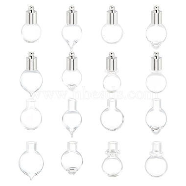 16 Sets 8 Style Transparent Glass Bottle Pendants(GLAA-AR0001-25)-7