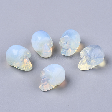24mm Skull Opalite Beads