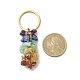 Porte-clés en perles de pierre précieuse naturelle sur le thème du chakra(KEYC-JKC00416-01)-2