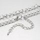 Iron Curb Chain Twisted Chain Necklace Making(MAK-J009-08P)-1