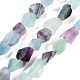 brins naturels bruts de perles de fluorite(G-G116-B01-01)-1