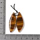 2pcs pendentifs en œil de tigre naturel(G-A228-03E)-3