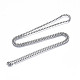 201 Stainless Steel Box Chains Necklace with Lobster Claw Clasps for Men Women(STAS-T062-01)-3