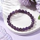 Stretch-Armbänder aus natürlichen Amethystperlen für Frauen und Männer(BJEW-JB11099)-2