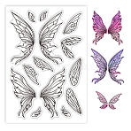 Custom Summer Theme PVC Plastic Clear Stamps, for DIY Scrapbooking, Photo Album Decorative, Cards Making, Wing, 160x110mm(DIY-WH0631-0240)
