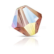 Preciosa&reg Crystal Beads, Czech Crystal, Bicone(451 69 302 Rondelle), 70030 20000 Rose Peach AB 2x, 6mm(Y-PRC-BA6-70030-20000)