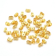 304 Stainless Steel Ear Nuts, Butterfly Earring Backs for Post Earrings, Golden, 6x4x3mm, Hole: 0.7mm(STAS-N090-JA716-3)