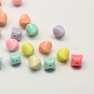 Opaque Acrylic Beads, Square, Mixed Color, 11.5x9x9mm, Hole: 2mm, about 1429pcs/500g(SACR-Q100-M056)