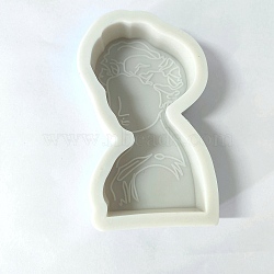 Human Silicone Candle Molds, for DIY Candle Making, White, 10.8x6.5x2.3cm(SOAP-PW0001-051)