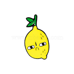 Cartoon Angry Lemon Badge Pin for Students' Backpacks and Accessories, Lemon, 1mm(ST3341954)