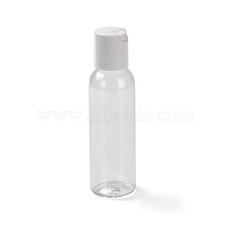 Plastic Refillable Bottles, Disc Top Cap Bottles, Clear, 3.2x11.6cm(AJEW-XCP0002-26)