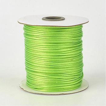 Eco-Friendly Korean Waxed Polyester Cord, Lawn Green, 2mm, about 90yards/roll(80m/roll)