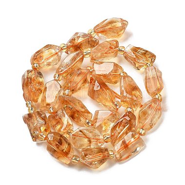 Natural Citrine Beads Strands(G-H074-C02-03)-3