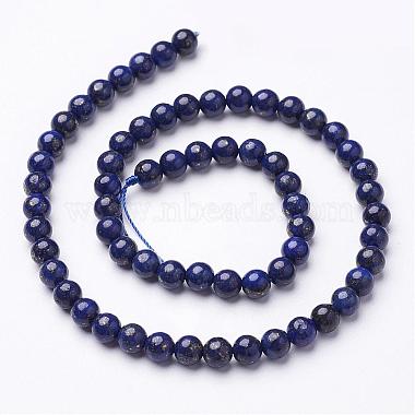 16 pouce de qualité un brin de perles de lapis-lazuli naturel teint rond(GSR6mmC123)-4