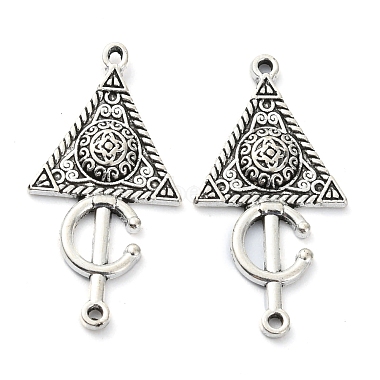 Antique Silver Triangle Alloy Pendants