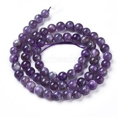 Natural Amethyst Round Bead Strands(G-L170-6mm-03)-4