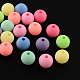 Round Spray Painted Fluorescent Acrylic Beads(MACR-R554-15)-1