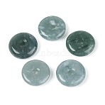 Natural Myanmar Jade Pendants, Donut/Pi Disc Charms, 13~13.5x3.5~4mm, Hole: 2.5mm(G-T143-41A)