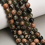 Natural Green Rutilated Quartz Beads Strands, Smooth Round, 8mm, Hole: 0.9mm, about 49pcs/strand, 15.59~15.75''(39.6~40cm)(G-G475-A02-8mm)