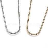 304 Stainless Steel Snake Chain Necklaces, with Lobster Claw Clasps, Mixed Color, 29.9 inch(76cm), 2mm(NJEW-D285-03)