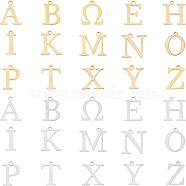 Unicraftale 304 Stainless Steel Charms, Greek Alphabet, Golden & Stainless Steel Color, 30pcs/box(STAS-UN0017-59)