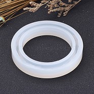 DIY Silicone Bangle Molds, Resin Casting Molds, For UV Resin, Epoxy Resin Jewelry Making, White, 68x11mm, Inner Diameter: 56mm(X-AJEW-P037-01)