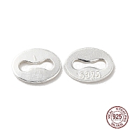 925 Sterling Silver Linking Rings, Oval, with 925 Stamp, Silver, 5.5x4x0.5mm, Inner Diameter: 1x3.5mm, about 144pcs/10g(STER-G040-04)