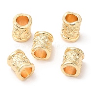 Rack Plating Brass Beads, Long-Lasting Plated, Cadmium Free & Lead Free, Colunmn, Real 14K Gold Plated, 8x6mm, Hole: 4mm(FIND-TAC0018-07G)