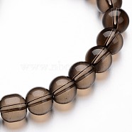 Glass Round Bead Strands, Rosy Brown, 8mm, Hole: 1mm, about 40pcs/strand, 11 inch(X-GLAA-I028-8mm-03)