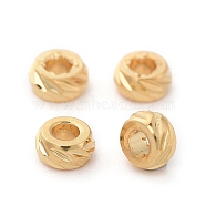 Brass Spacer Beads, Real 18K Gold Plated, Ring, 3x1.5mm, Hole: 1.5mm(X-KK-Q735-51G)