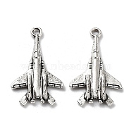 Tibetan Style Alloy Pendants, Cadmium Free & Lead Free, Airplane, Antique Silver, 28x16.5x5mm, Hole: 1.9mm, about 666pcs/1000g(FIND-G065-02AS)