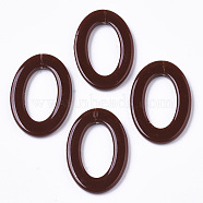 Cellulose Acetate(Resin) Linking Rings, Quick Link Connectors, for Cable Chains Making, Oval, Coconut Brown, 23x16x2mm, Inner Diameter: 15x8mm(KY-S158-A61-01)