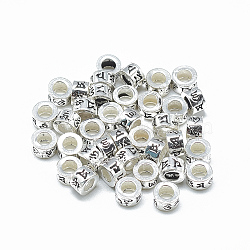 Thai 925 Sterling Silver Beads, Column, Antique Silver, 6x3.5mm, Hole: 3mm(STER-T002-14AS)