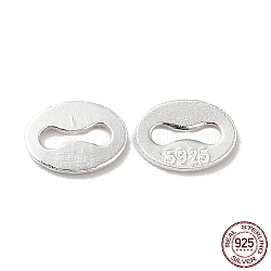 925 Sterling Silver Linking Rings, Oval, with 925 Stamp, Silver, 5.5x4x0.5mm, Inner Diameter: 1x3.5mm, about 144pcs/10g(STER-G040-04)