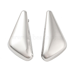 Brass Triangle Stud Earrings, Platinum, 48x21.5mm(EJEW-P294-04P)