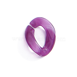 Acrylic Linking Ring, Quick Link Connectors, Twist, for Curb Chain Making, Medium Orchid, 13x10x3mm, Inner Diameter: 7.5x4mm(OACR-WH0028-13O)