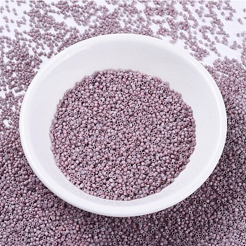 MIYUKI Delica Beads, Cylinder, Japanese Seed Beads, 11/0, (DB0379) Matte Opaque Dusty Mauve Luster, 1.3x1.6mm, Hole: 0.8mm, about 2000pcs/10g