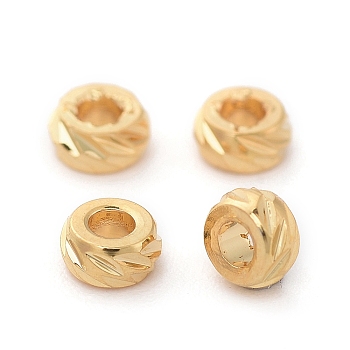 Brass Spacer Beads, Real 18K Gold Plated, Ring, 3x1.5mm, Hole: 1.5mm