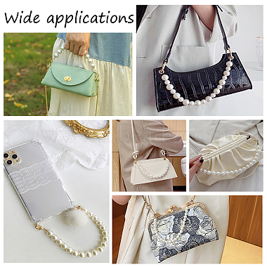 Elite 6Pcs 6 Style Resin Imitation Pearl Beaded Chain Purse Strap Extenders(FIND-PH0009-60)-6