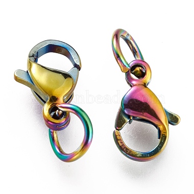 Ion Plating(IP) 304 Stainless Steel Lobster Claw Clasps(STAS-G240-01A-C)-3