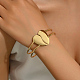 Fashionable Heart Alloy Bangles for Women(ZD9781)-1