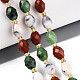 Natural Ruby in Zoisite & Red Jasper & Flower Opal Beads Strands(G-T144-21A-01)-1